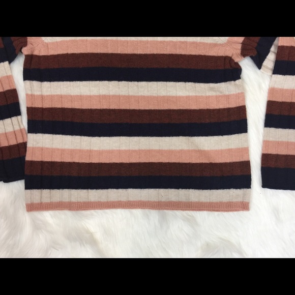 Madewell Evercrest Ribbed Striped Mock Neck XL - Picture 2 of 8